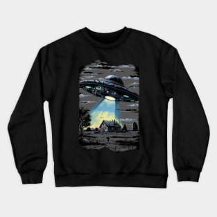 Alien Abduction UFO Flying Saucer Crewneck Sweatshirt